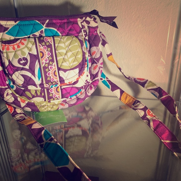 Vera Bradley Handbags - Vera Bradley Lizzy Plum Crazy Crossbody